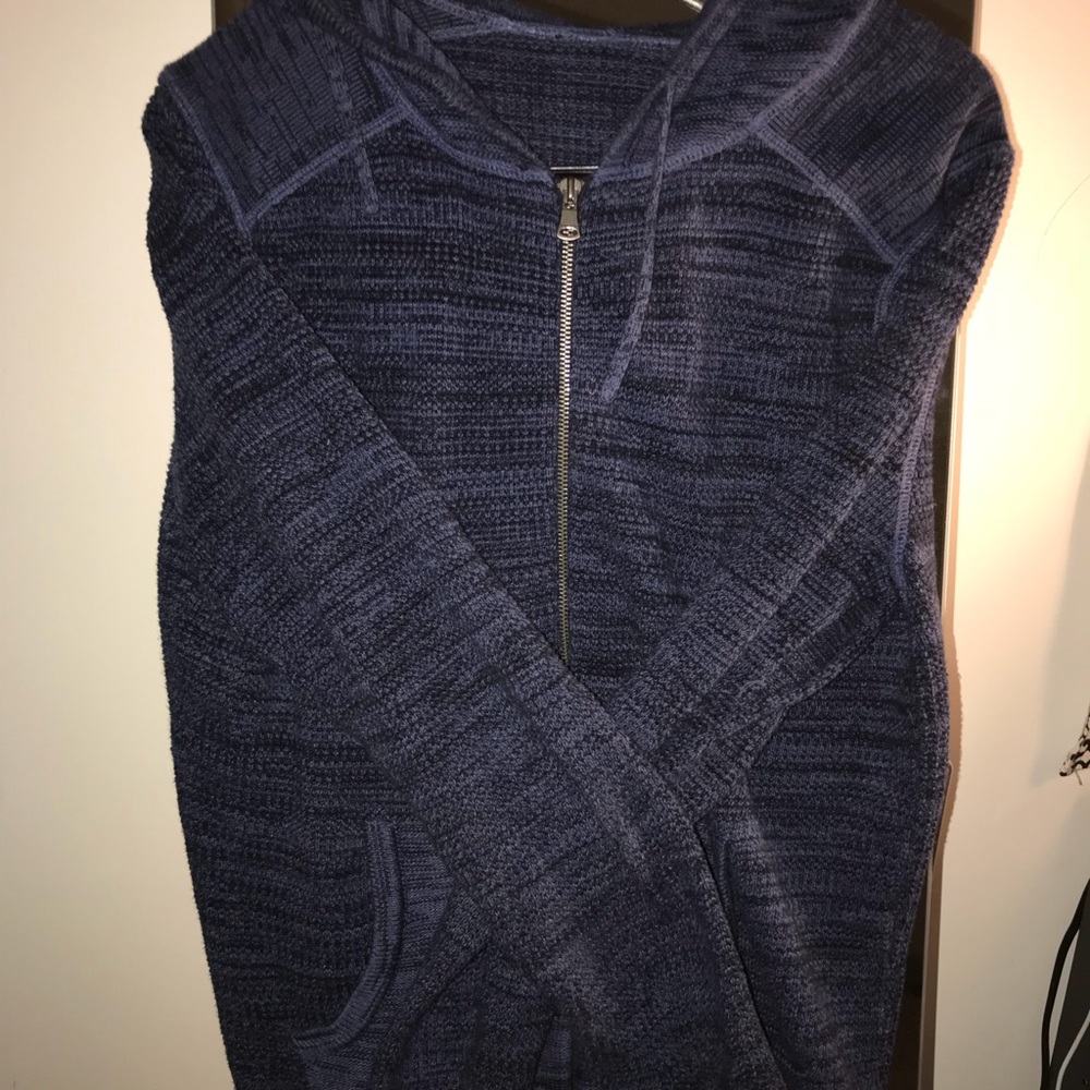 Blue Express Knitted Hoodie